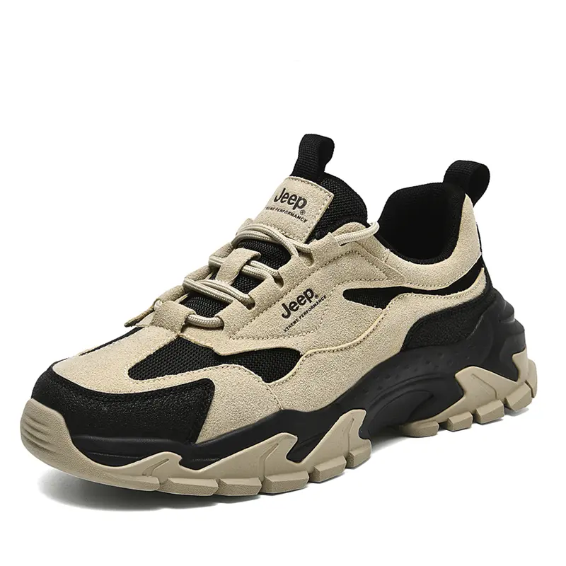 Jeep Low Top Chunky Sneakers Men's Black Sand