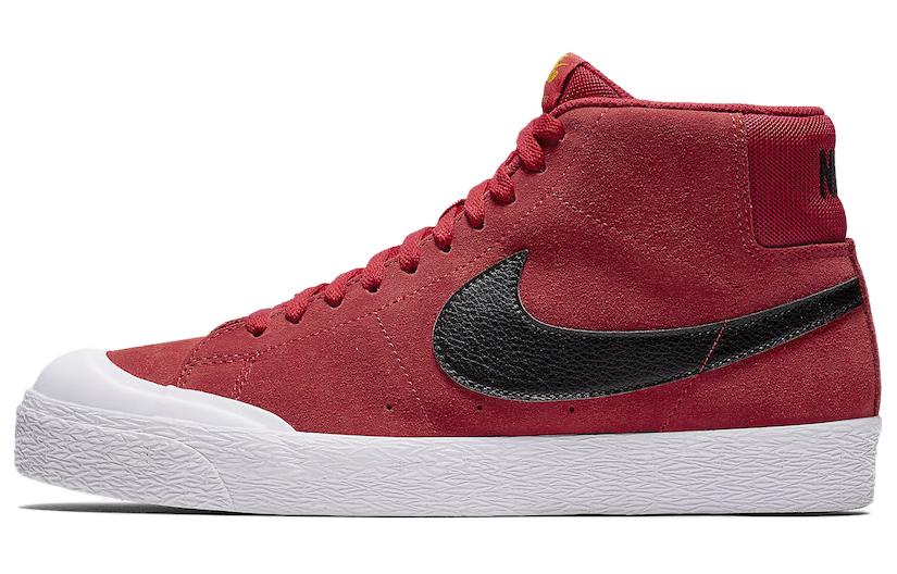 Nike Blazer Skateboard Shoes Unisex Mid-Top Red