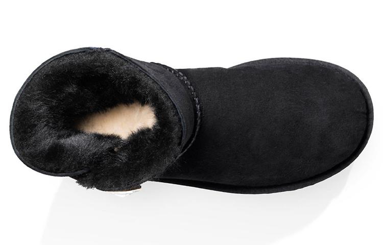 UGG Mini Bailey Button Bling Fleece Lined 'Black White' Women's
