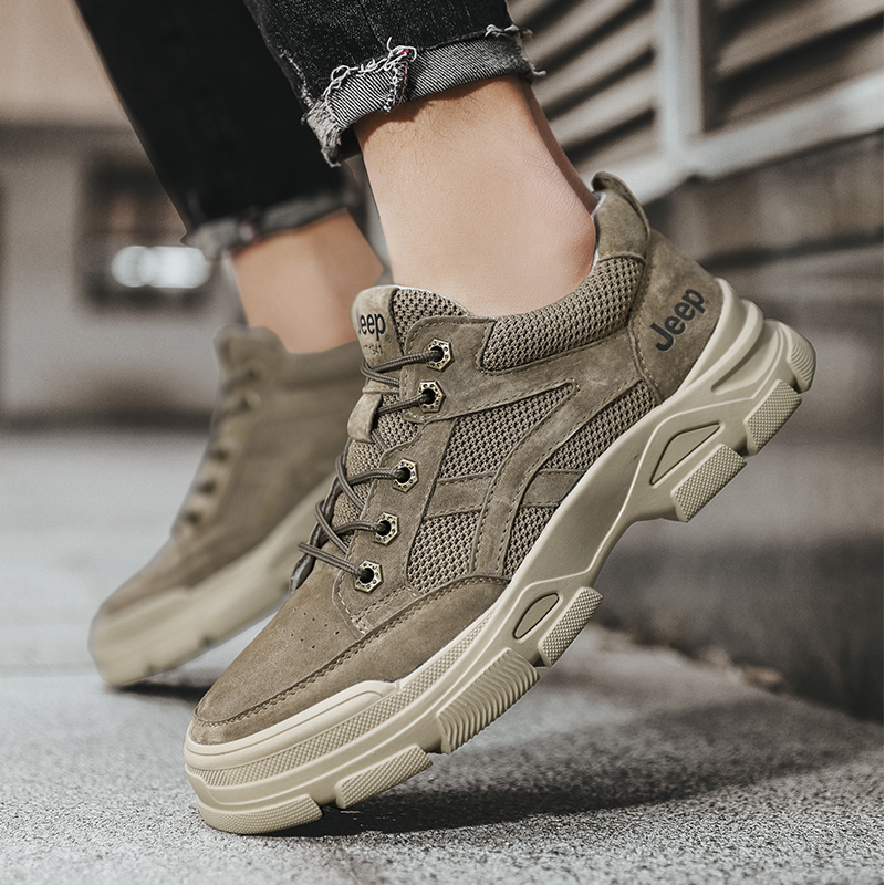 Jeep Mountaineering & Hiking Shoes Men Low Top Khaki купить в интернет-магазине Yoocart с быстрой доставкой по России.