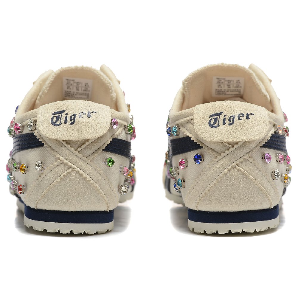 Onitsuka Tiger MEXICO 66 Anti Slip Wear Resistant Low Top Casual Shoes Unisex Beige Black