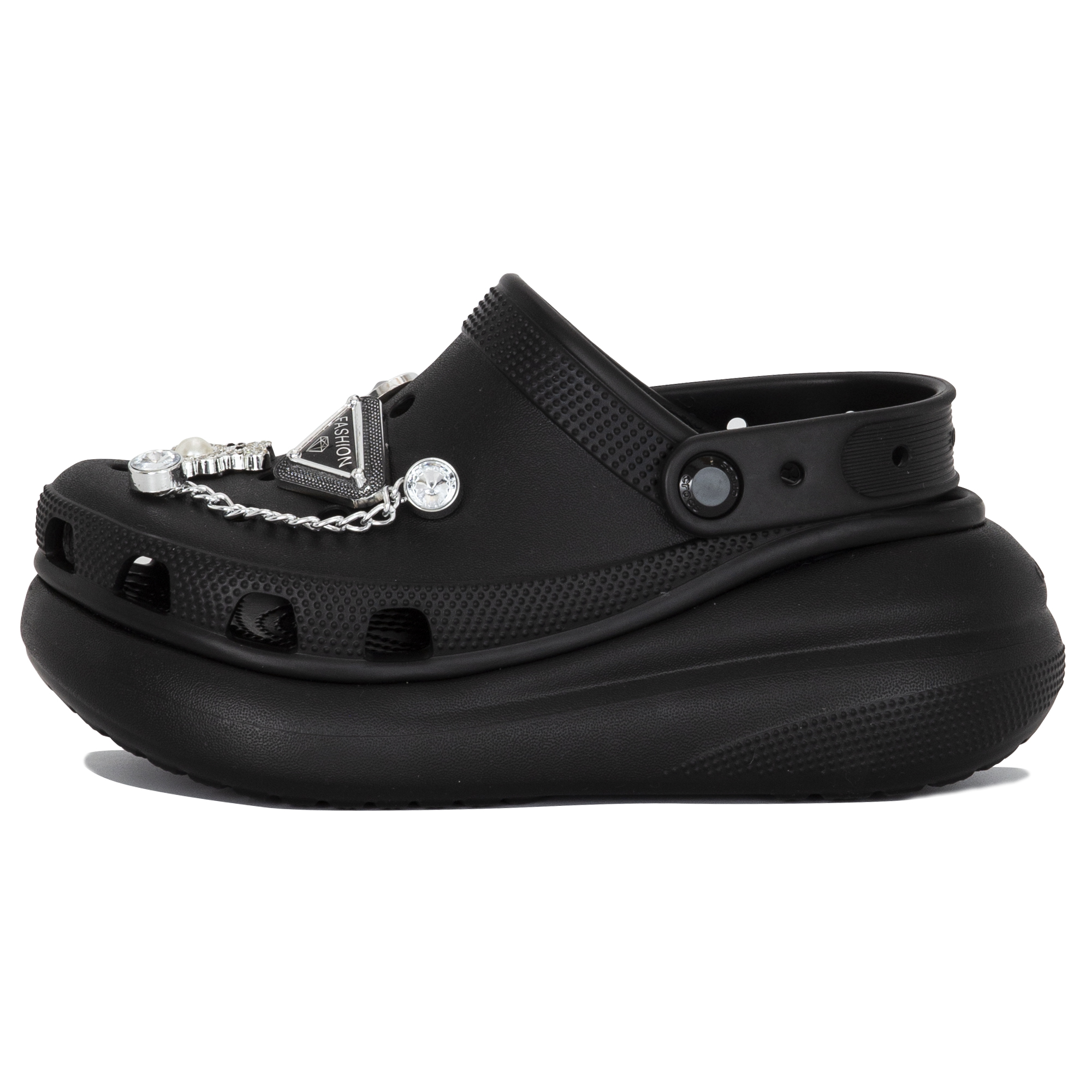 Crocs Third Lab, Crystal Classic Crush Clogs Unisex Black