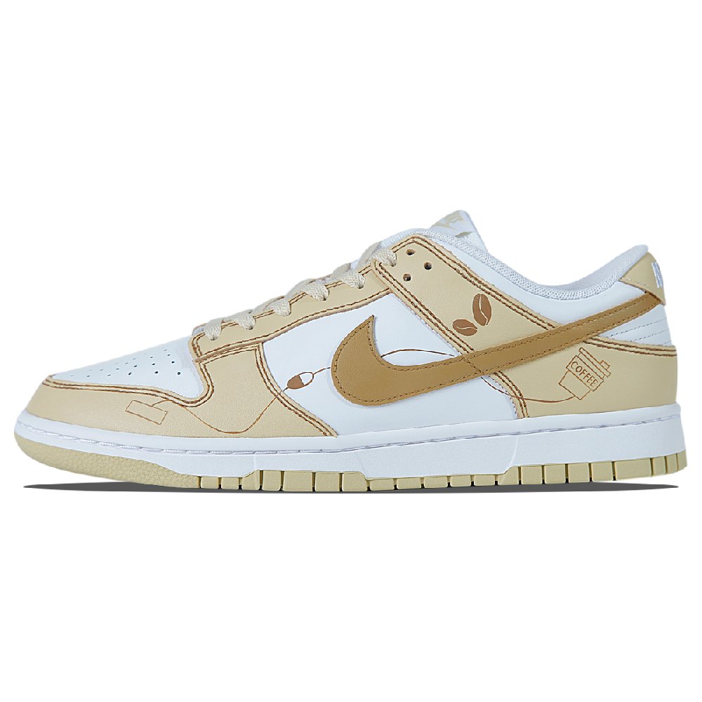 Nike Dunk Skateboard Shoes Men Low-Top Beige White