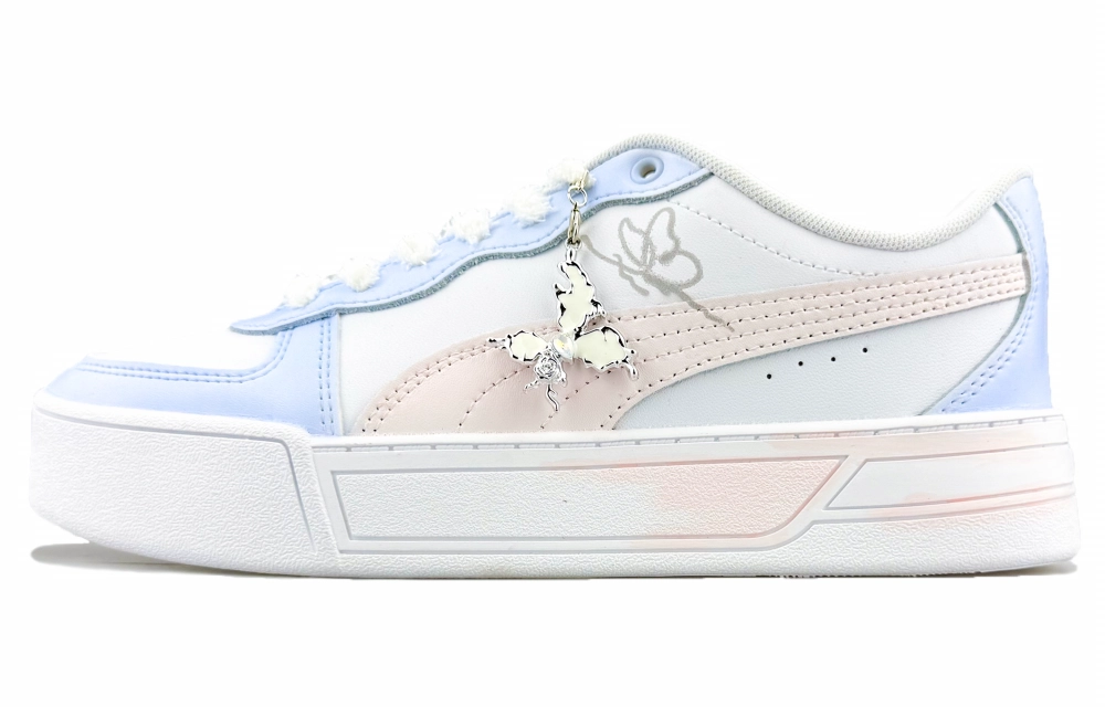 PUMA Skye Lightweight And Breathable Low top Skateboard Shoes Women's Pink Purple