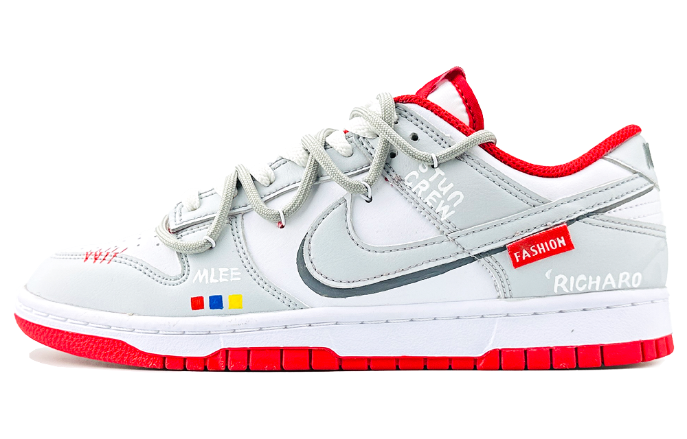 Nike Dunk Abrasion Resistant Low Top Skateboard Shoes Unisex Light Gray