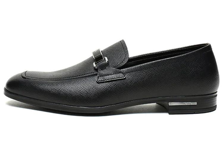 PRADA Casual Leather Shoes Men's Black