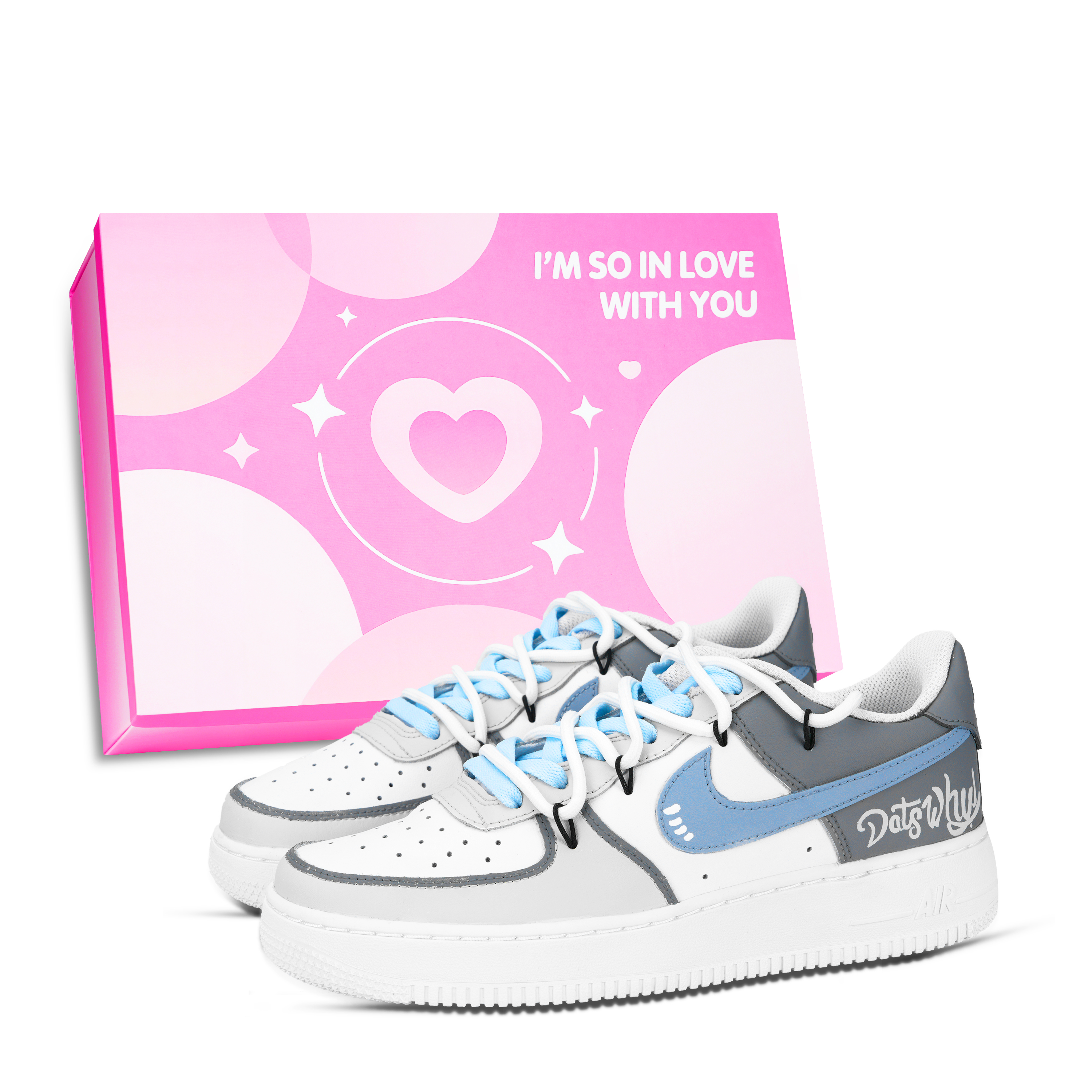 Nike Air Force 1 Cerulean Denim Abrasion Resistant Low top Skateboard Shoes Unisex Blue Gray White