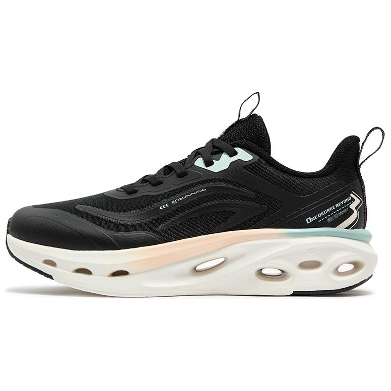 361° Type Cushioning, Wear Resistant Low Top Running Shoes Women's Black White