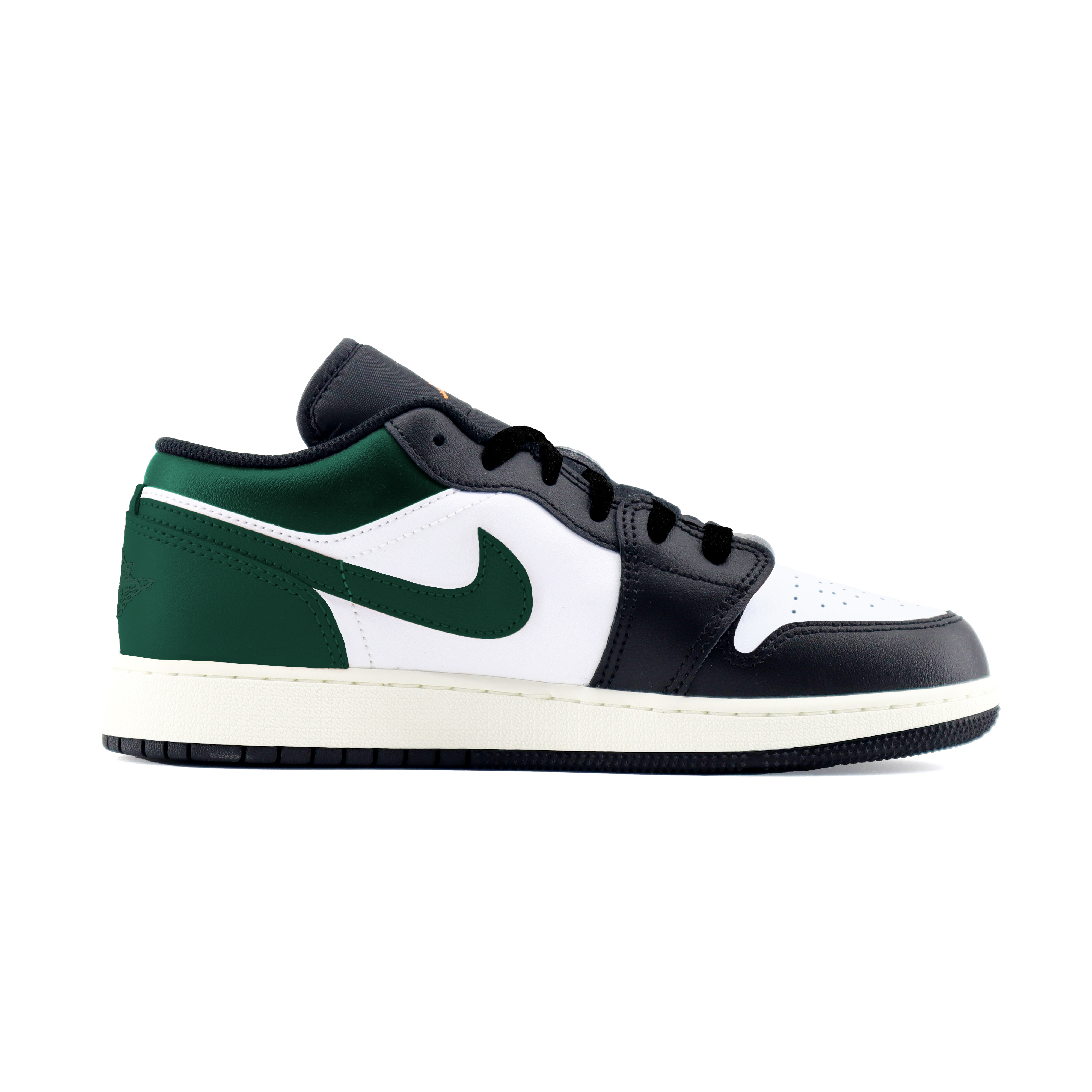 Jordan Air Jordan 1 Fashion Trend Abrasion Resistant Low top Vintage Basketball Shoes Unisex Black Green