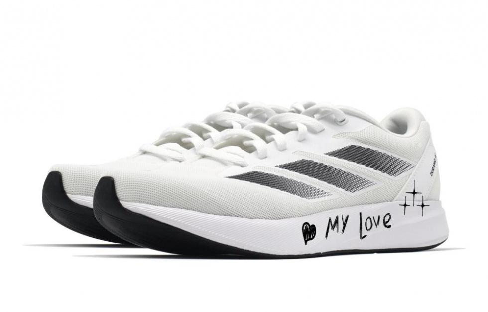 Adidas Duramo RC Anti-Slip And Wear-Resistant Breathable Low-Top Running Shoes Unisex White Black