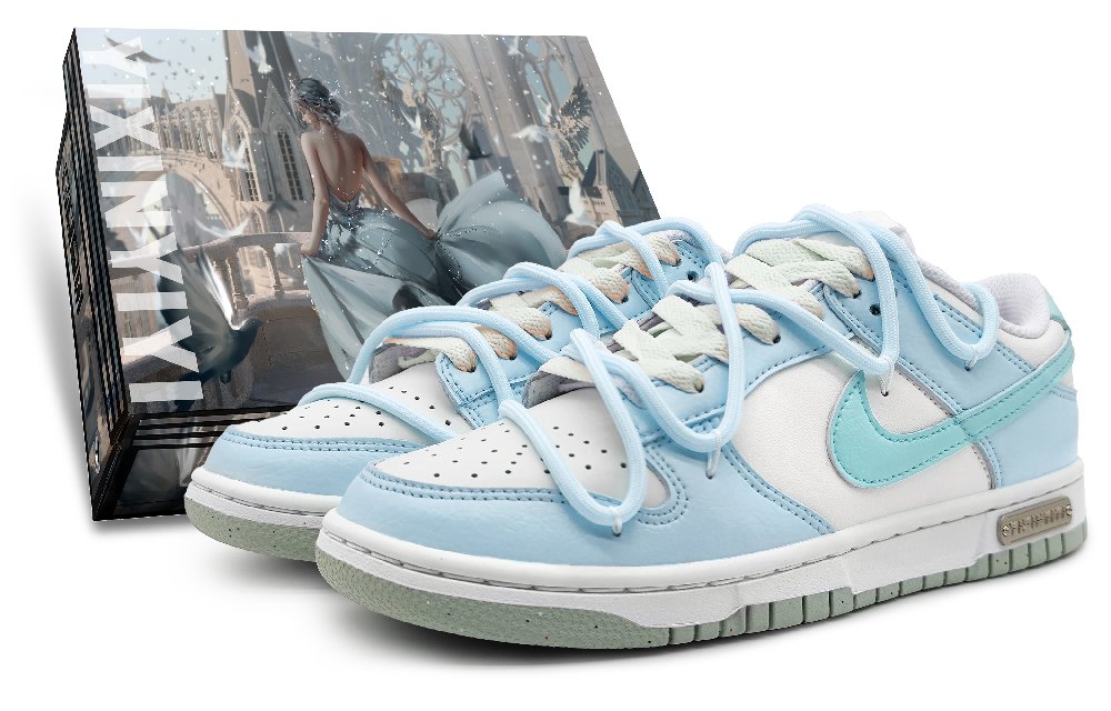 Nike Dunk Low Next Nature Low-Top Skateboard Shoes Women's White Blue