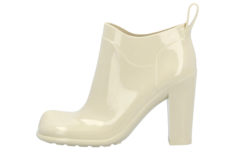 Bottega Veneta Shine Square Toe Ankle Rain Boots Women's