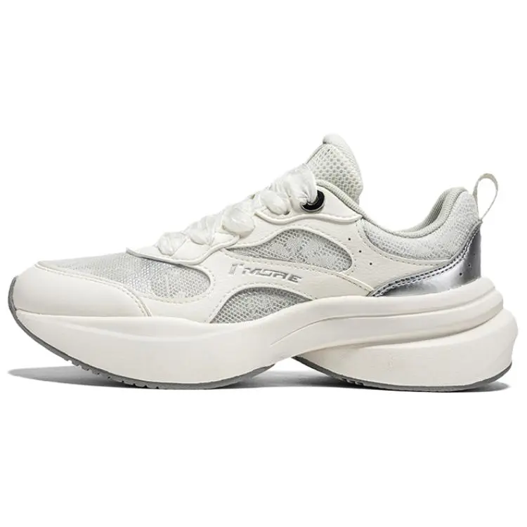 361° Wear resistant And Lightweight Low Top Casual Shoes Women's White Silver