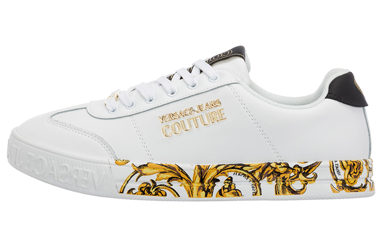 VERSACE JEANS Court 88 Garland Court 88 Stylish Skateboarding Shoes Men's White
