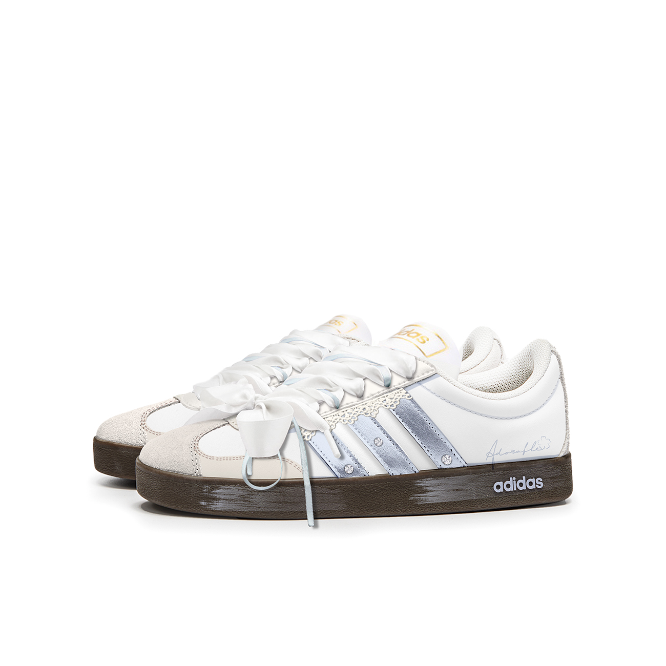 Adidas Neo VL Court 2.0 Blue Ocean Shock Absorbers Low Top Skateboard Shoes Unisex Gray Brown купить в интернет-магазине Yoocart с быстрой доставкой по России.