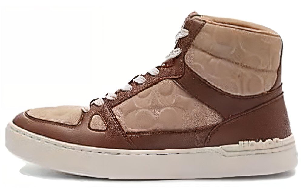 COACH High-Top Skateboard Shoes Men's Brown
