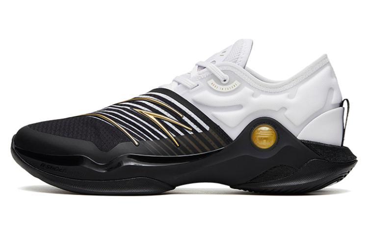 Anta Skyline 1 Low Kal'tsit Rotation Anti-Slip Wear-Resistant Low-Top Basketball Shoes Men's White Black Gold