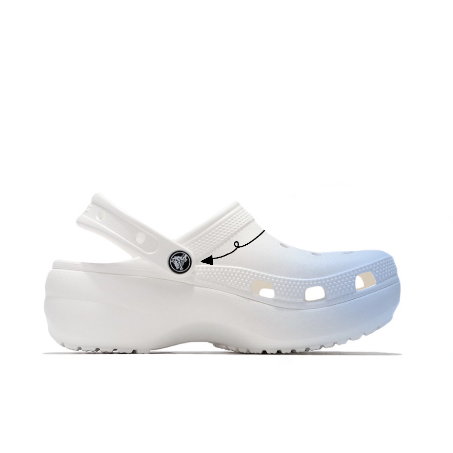Crocs Classic Platform Clog Hello, Beach Girlish Campus Style Clogs Unisex Blue Pink купить в интернет-магазине Yoocart с быстрой доставкой по России.