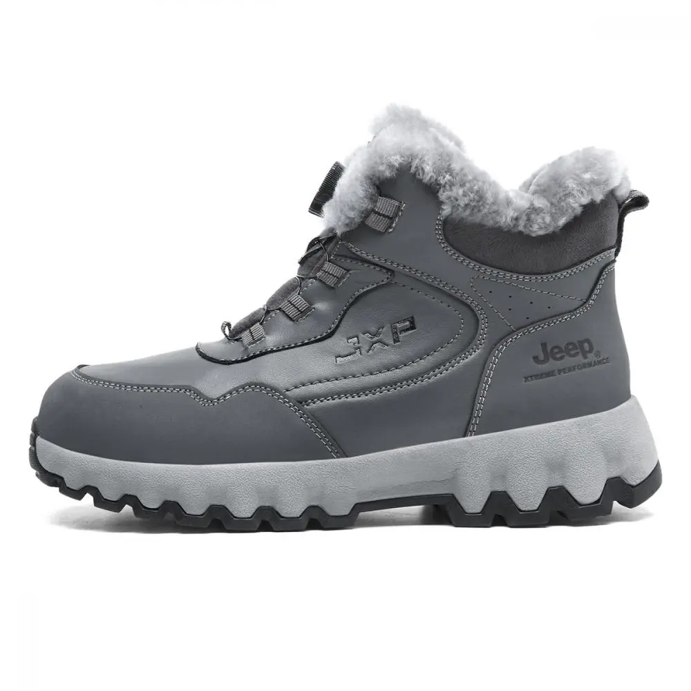 Jeep Ankle Length Snow Boots Men's Gray