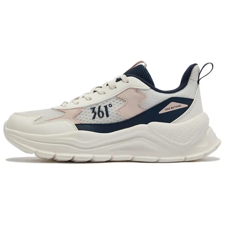 361° Breathable And Lightweight Low Top Casual Shoes Women's Feather White Fresh Pink