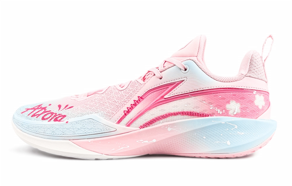 LiNing Speed Ling 2 Cushioning, Slip Resistant, Rebound Low top Basketball Shoes Men's Pink
