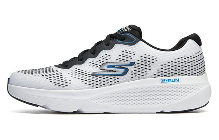 Skechers GO RUN Elevate Cushioning Slip Resistant Low Top Casual Running Shoes Men's White Black