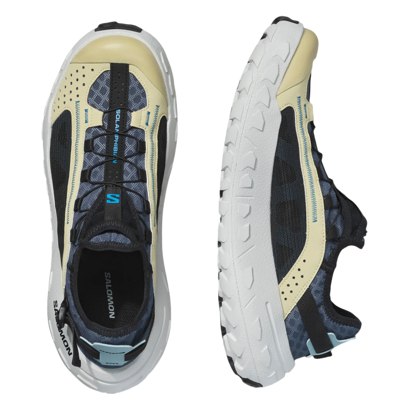 SALOMON SOLAMPHIBIAN Slip Resistant Abrasion Resistant Low top Casual Shoes Men's Gray Blue/Yellow/Blue купить в интернет-магазине Yoocart с быстрой доставкой по России.