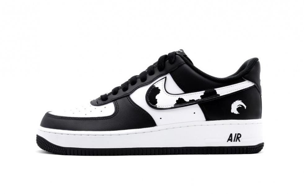 Nike Air Force 1 Low-Top Skateboard Shoes Unisex Black White