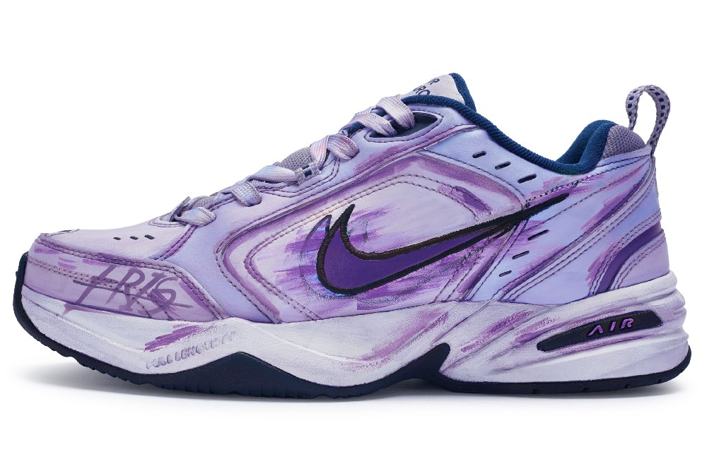 Nike Air Monarch 4 Slip-Resistant Low-Top Chunky Sneakers Unisex Purple