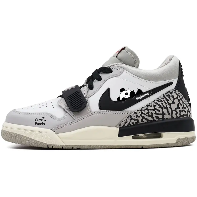 Jordan Legacy 312 Slip Resistant Low Top Vintage Basketball Shoes GS White Gray