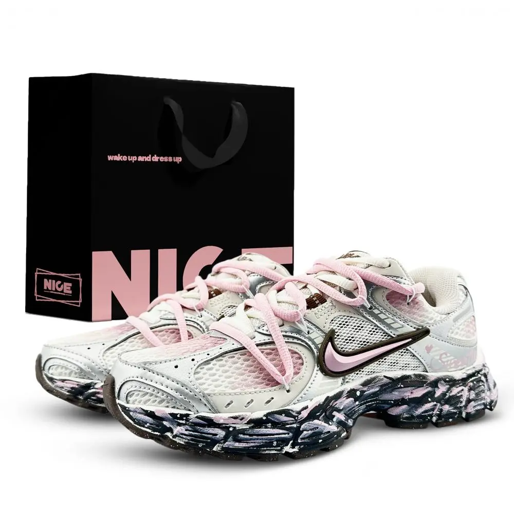 Nike V5 RNR Abrasion Resistant Breathable Low top Running Shoes Women's White Pink
