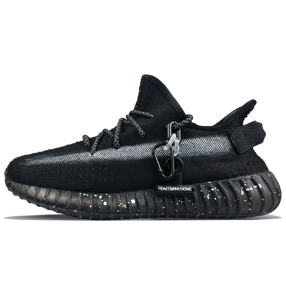 Adidas Originals Yeezy Boost 350 V2 Abrasion Resistant Low Top Casual Shoes Unisex Black White