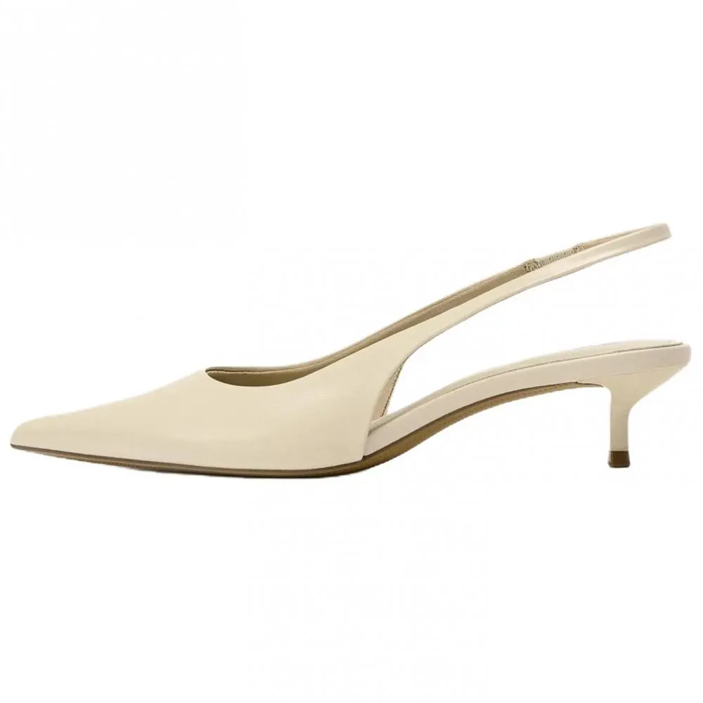 ZARA Slim Heel High Heels Women's Light Beige Yellow
