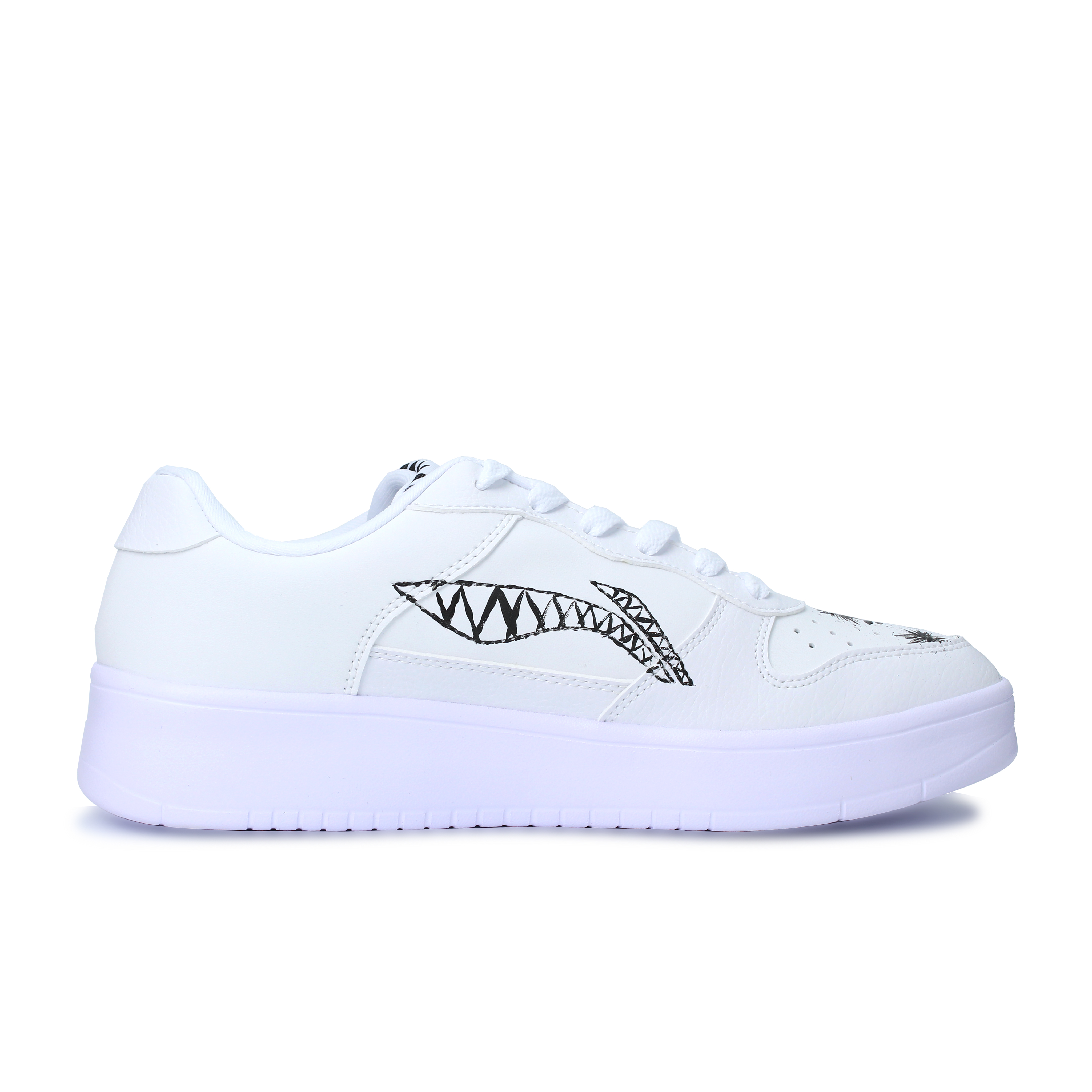 LiNing Pontoon Boats Wear resistant And Lightweight Low top Skateboard Shoes Unisex White Black