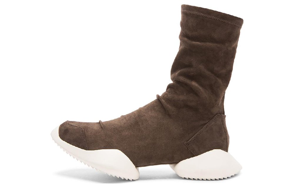 Adidas Ankle Suede Boots Vicious Sole X Rick Owens 'Brown' Women's