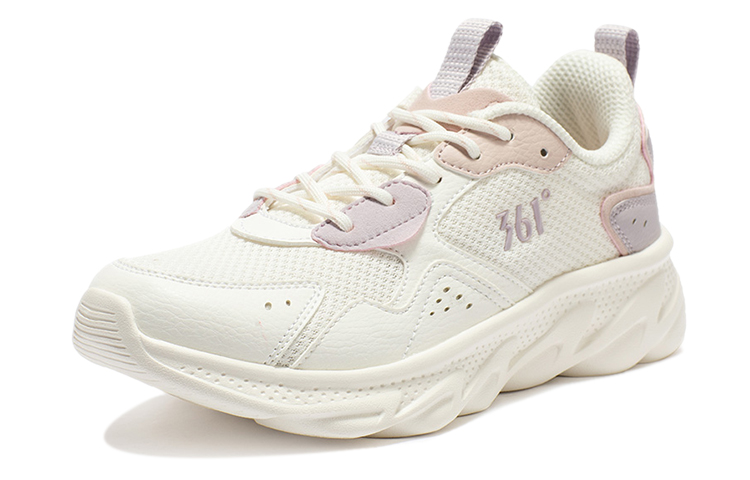 361° Breathable Low Top Running Shoes Women's White Purple