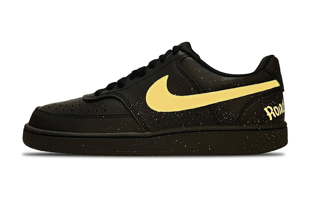Nike Court Vision Low Anti Slip Wear Resistant Low Top Skateboard Shoes Unisex Black