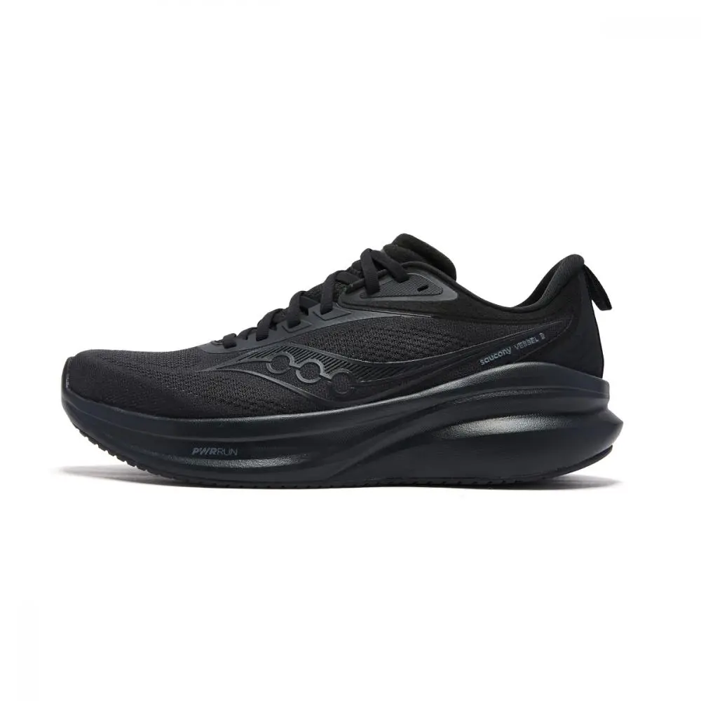 Saucony VESSEL Vite 2 Anti Slip Wear Resistant Low Top Running Shoes Unisex Black