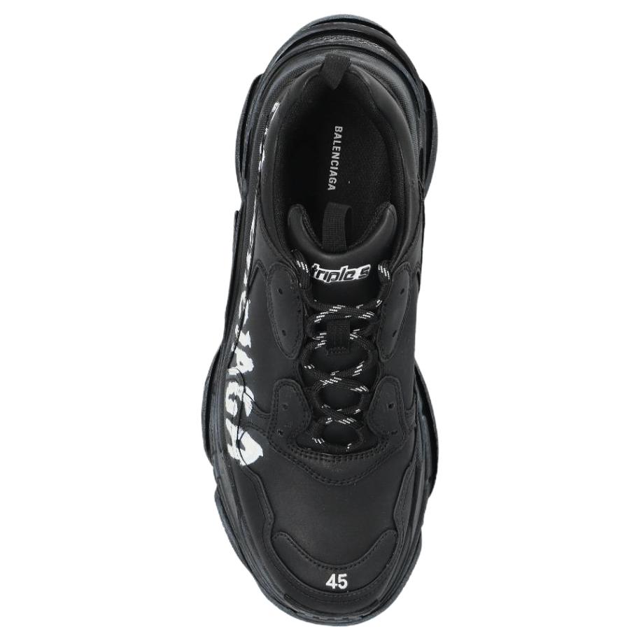 Balenciaga Triple S Low Top Chunky Sneakers Men's Black