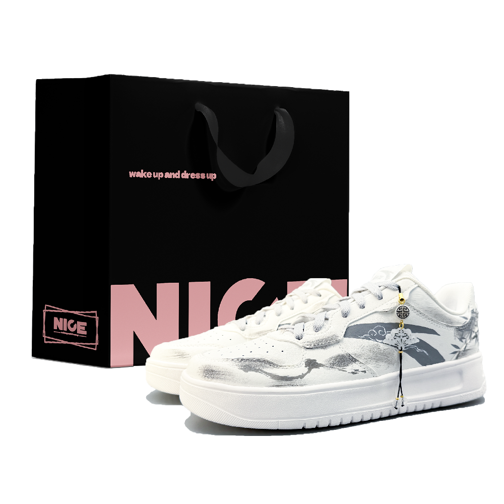Anta Slip-Resistant Cushioning Low-Top Skateboard Shoes Men's Gray White