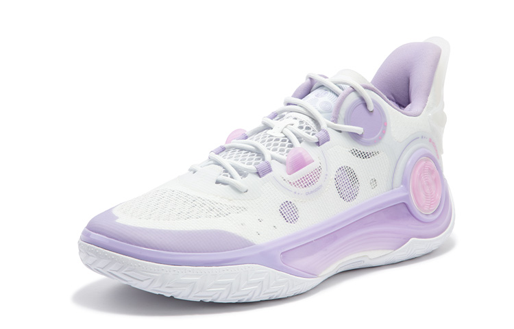 361° AG 4 SOAR Basketball Shoes Men Low Top 361 Degrees White/Digital Lavender