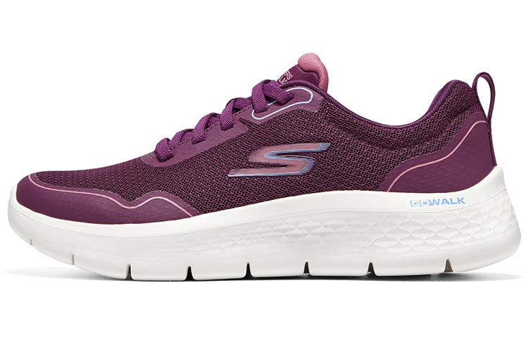 Skechers Go Walk Fle Low Top Casual Shoes Women's Red Blue