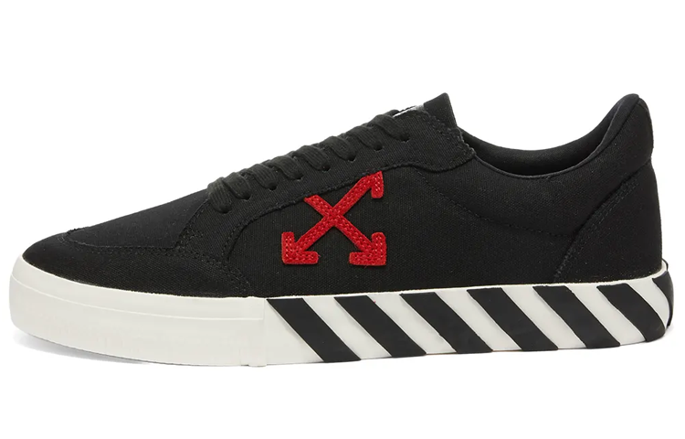 OFF WHITE Vulc Low Black Red Arrow FW20