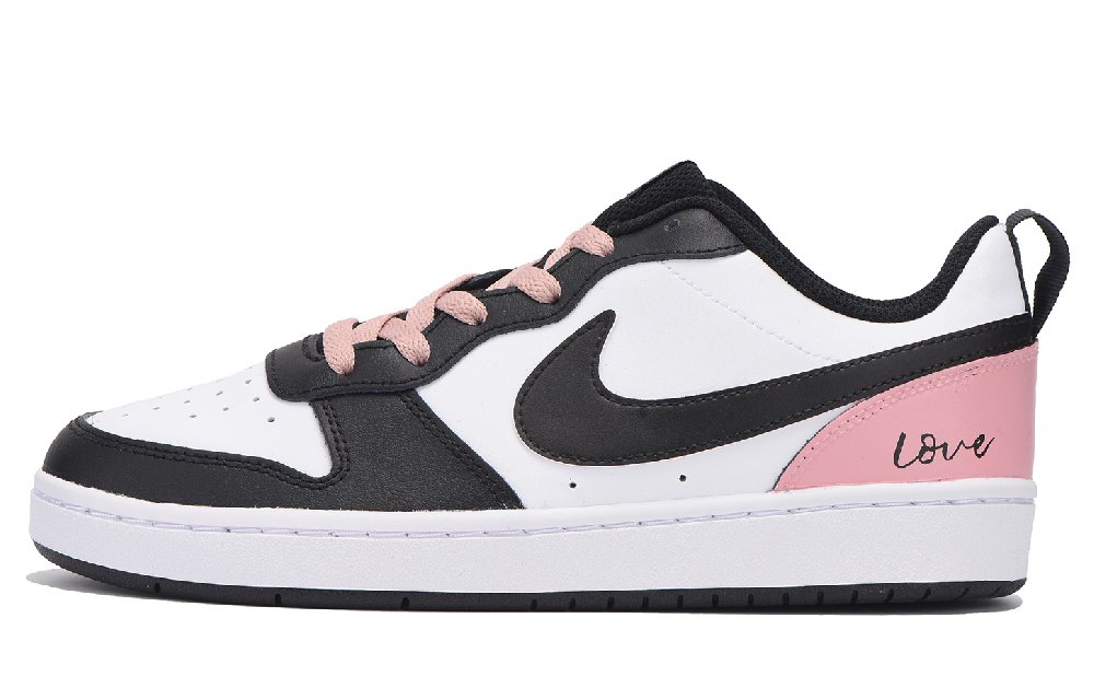 Nike Court Borough Anti-Slip Wear-Resistant Low-Top Skateboard Shoes Women's Black Pink
