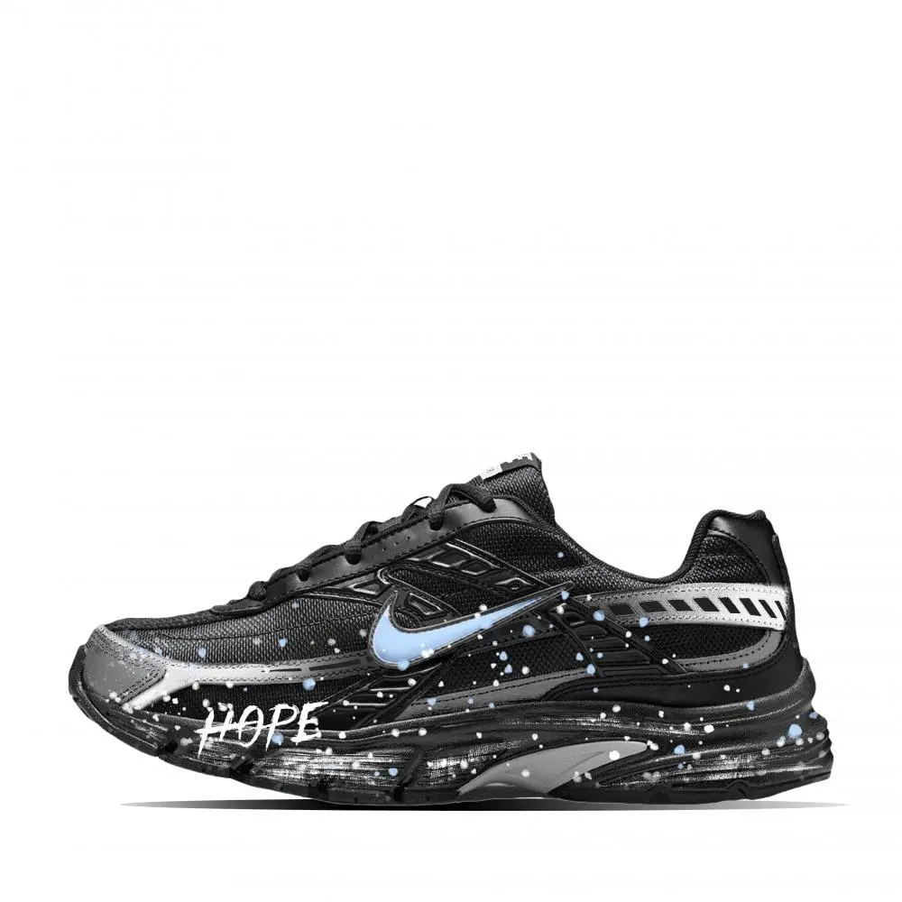 Nike Initiator Abrasion Resistant Low top City Commute Running Shoes Men's Black Blue