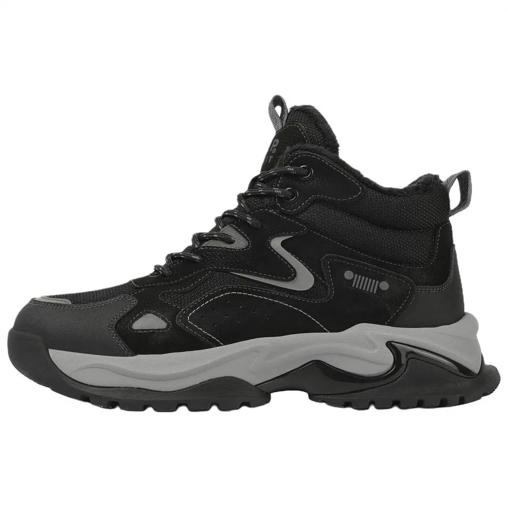 JEEP SPIRIT Abrasion Resistant Thermal Height Increasing Mid top Outdoor Boots Men's Black