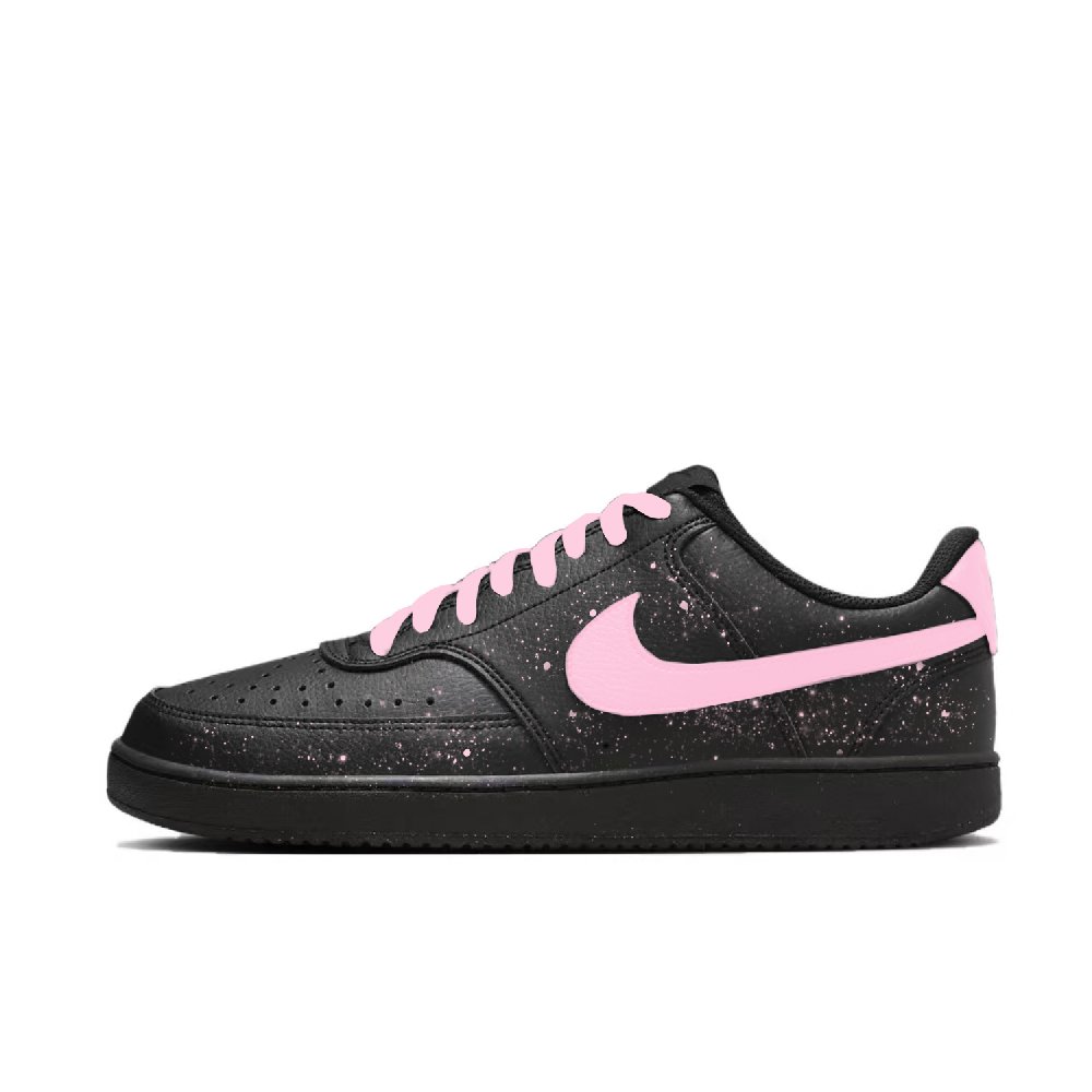 Nike Court Vision Low Wear-Resistant Low-Top Skateboard Shoes Unisex Black Pink