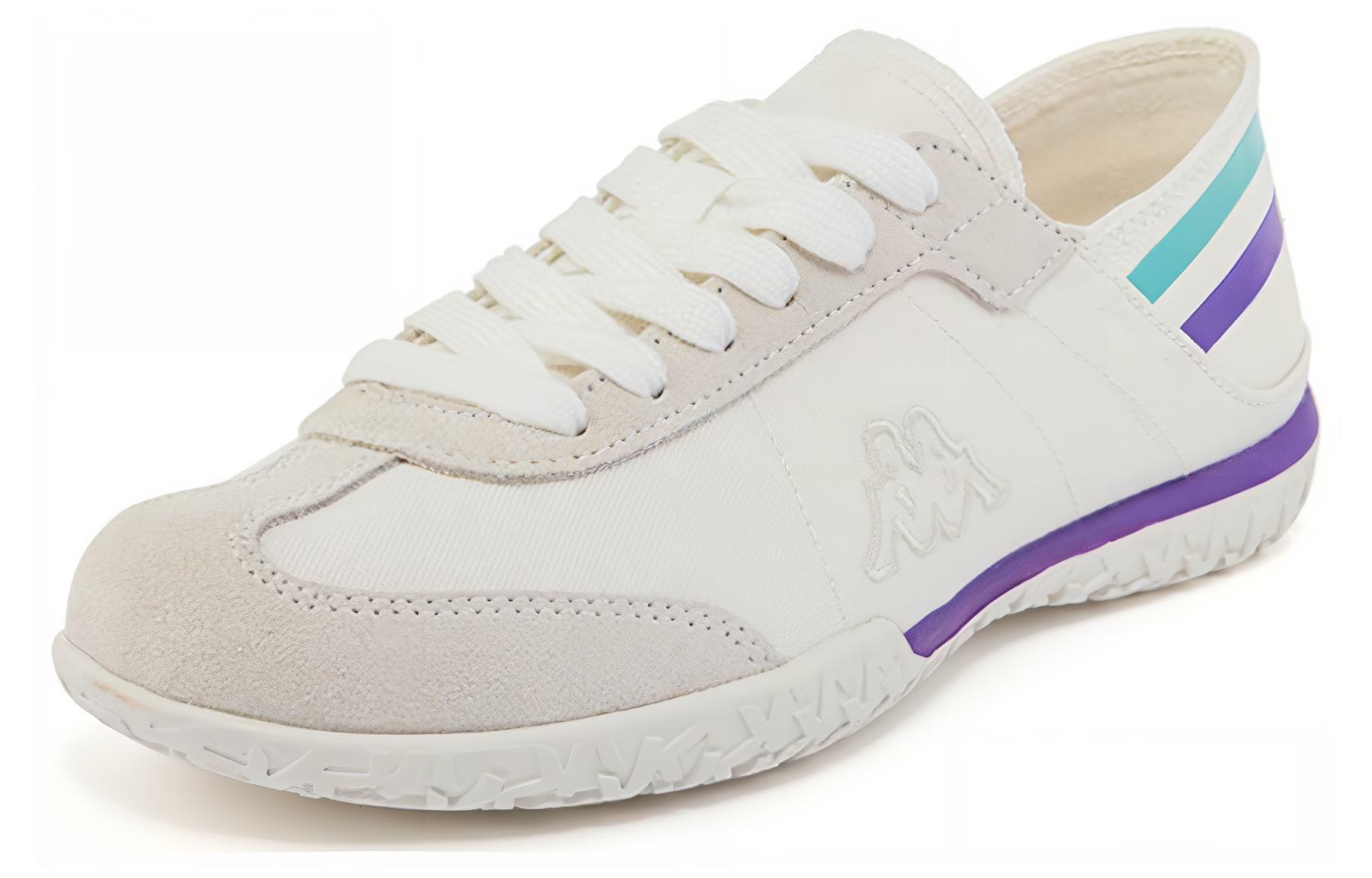 Kappa Shock Absorbers Slip Resistant Abrasion Resistant Low Top Casual Shoes Unisex White Purple