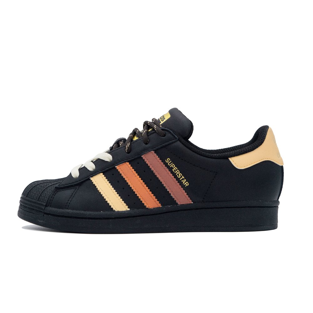 Adidas Originals SUPERSTAR Anti-Slip Wear-Resistant Low-Top Skateboard Shoes Unisex Black Yellow