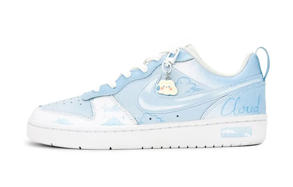 Nike Court Borough 2 2 Low-Top Skateboard Shoes GS Blue